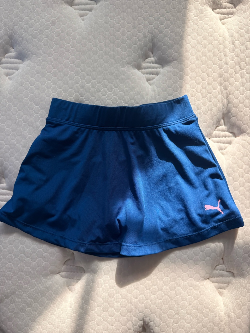 Puma Blue Athletic Skort with Pink Puma Logo